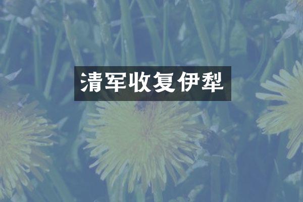清军收复伊犁