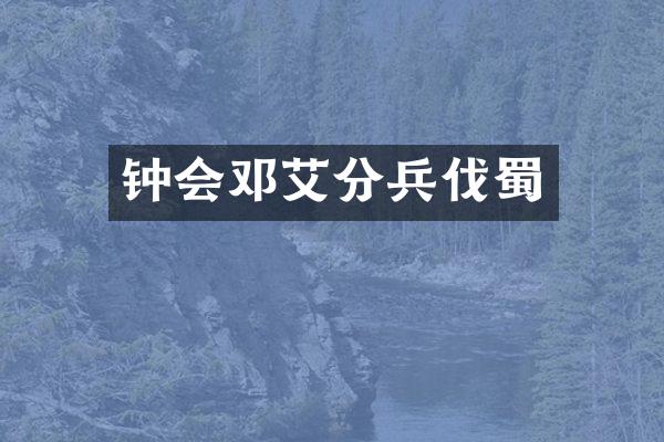 钟会邓艾分兵伐蜀