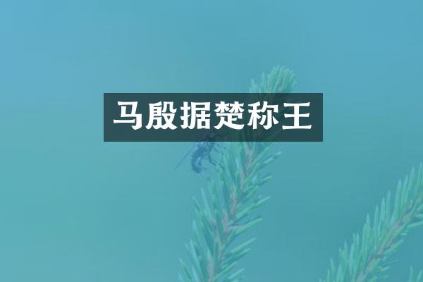 马殷据楚称王