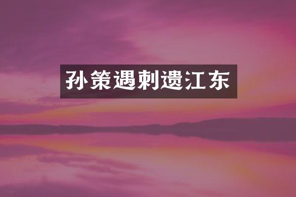 孙策遇刺遗江东