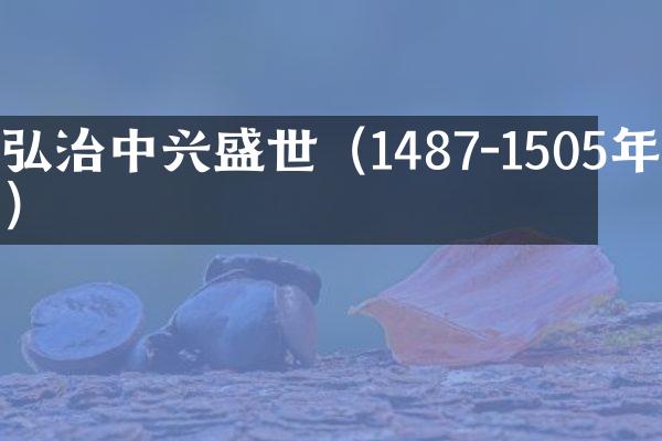 弘治中兴盛世（1487-1505年）