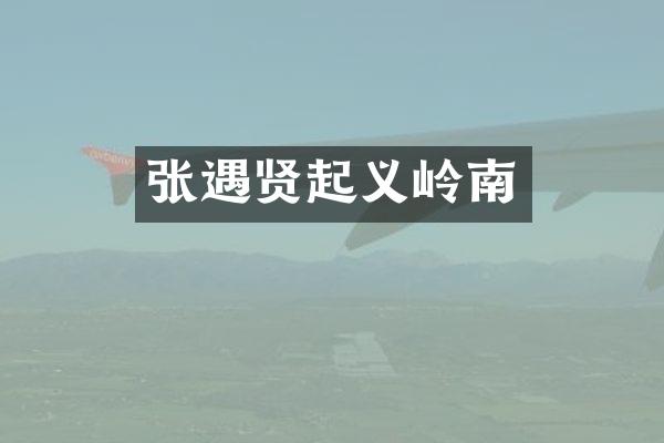 张遇贤起义岭南