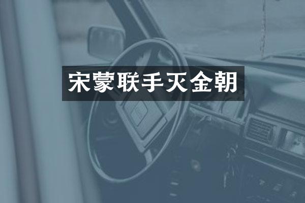宋蒙联手灭金朝