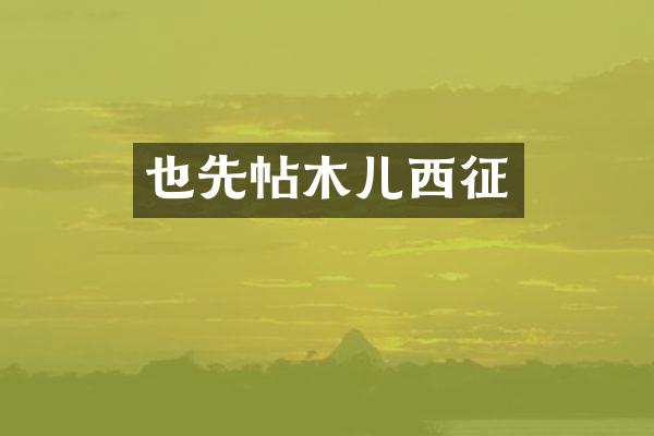 也先帖木儿西征