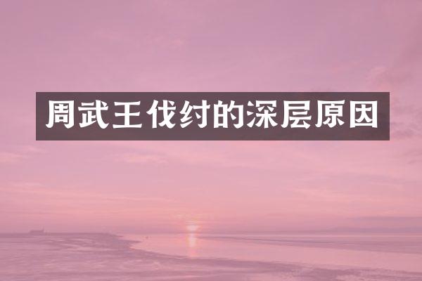 周武王伐纣的深层原因