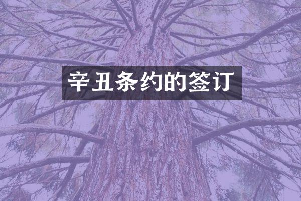 辛丑条约的签订