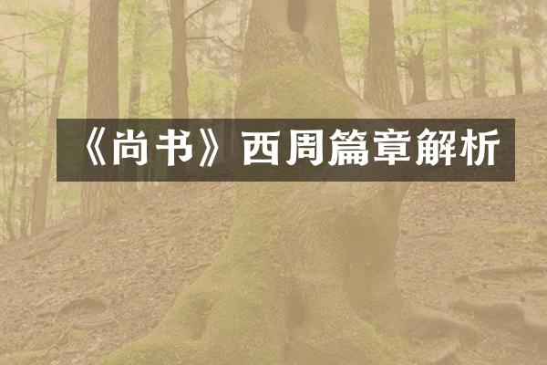 《尚书》西周篇章解析