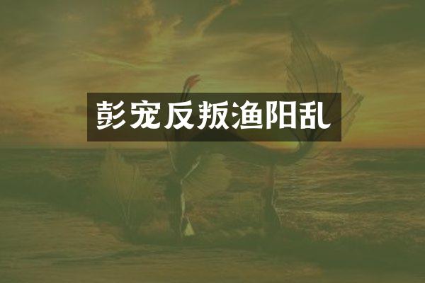 彭宠反叛渔阳乱
