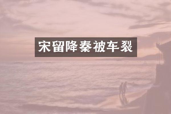 宋留降秦被车裂