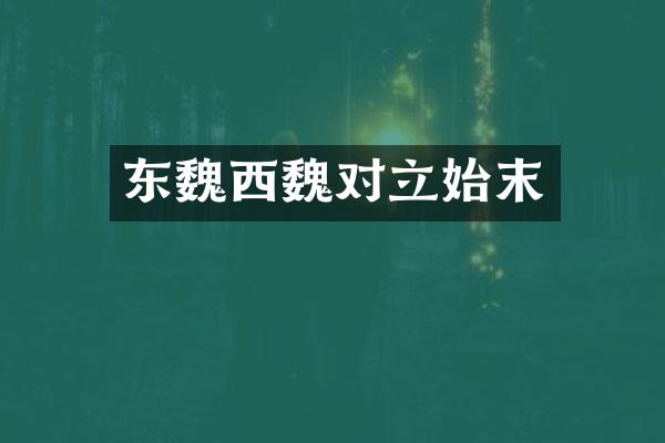 东魏西魏对立始末