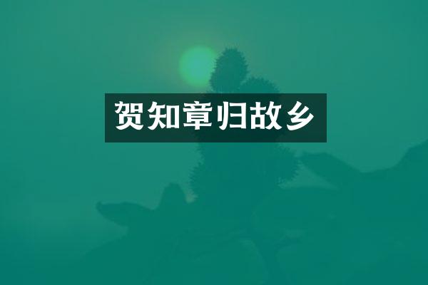 贺知章归故乡