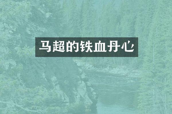 马超的铁血丹心