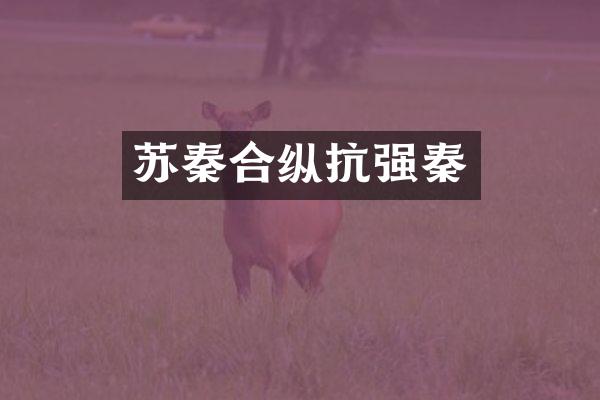 苏秦合纵抗强秦