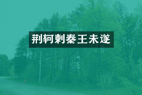 荆轲刺秦王未遂