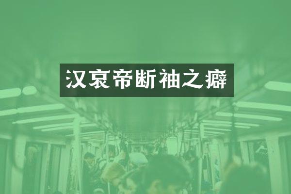 汉哀帝断袖之癖