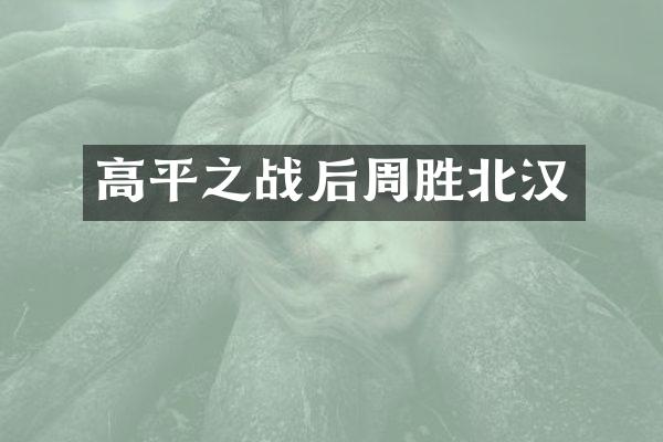 高平之战后周胜北汉
