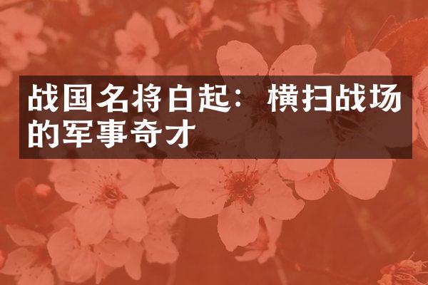 战国名将白起：横扫战场的军事奇才