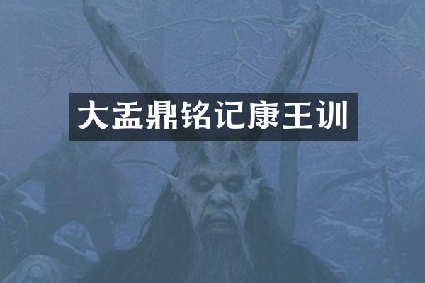 大盂鼎铭记康王训