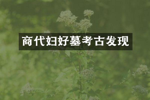 商代妇好墓考古发现