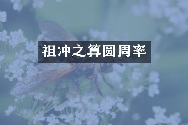 祖冲之算圆周率