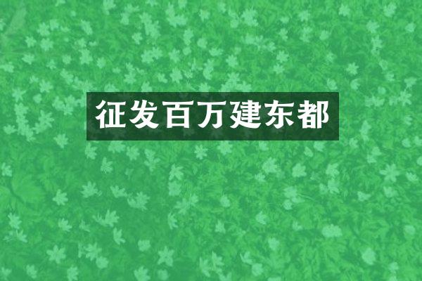 征发百万建东都