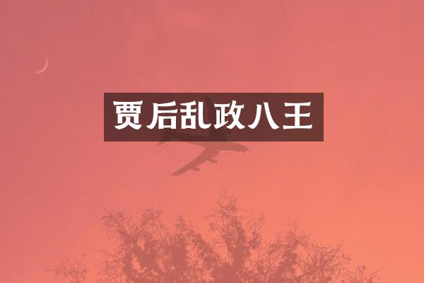 贾后乱政八王