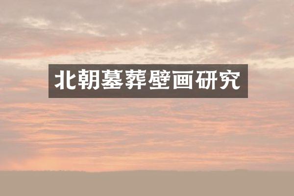 北朝墓葬壁画研究