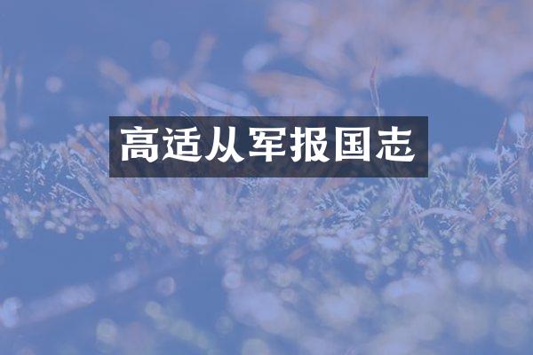 高适从军报国志