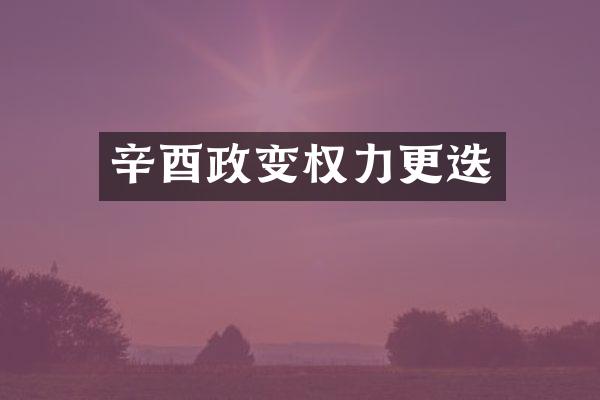 辛酉政变权力更迭