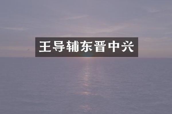王导辅东晋中兴