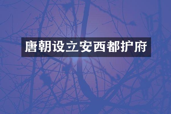 唐朝设立安西都护府
