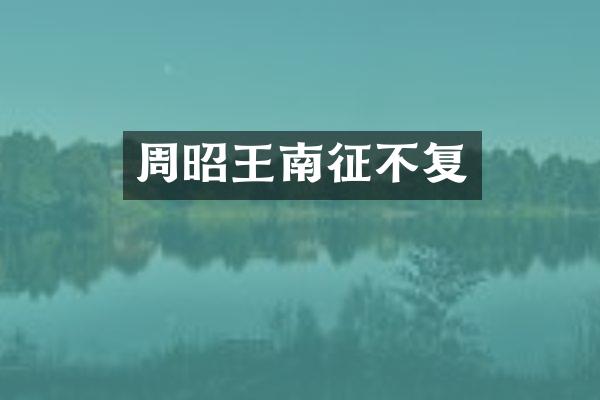 周昭王南征不复