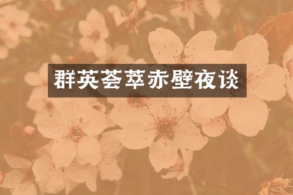 群英荟萃赤壁夜谈