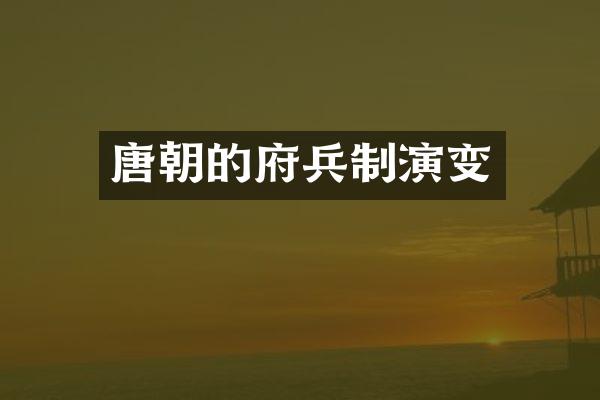 唐朝的府兵制演变