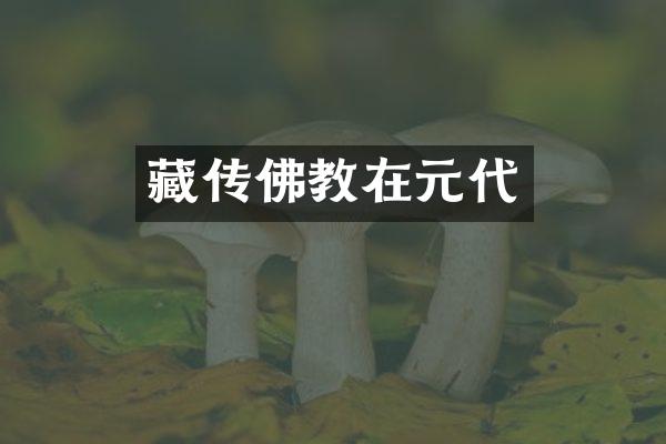 藏传佛教在元代