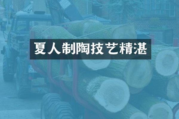 夏人制陶技艺精湛
