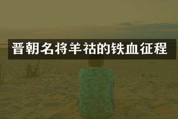 晋朝名将羊祜的铁血征程