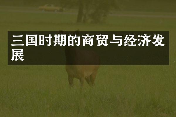 三国时期的商贸与经济发展