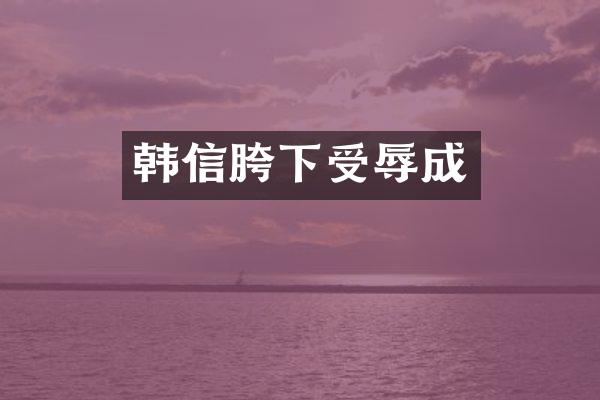 韩信胯下受辱成