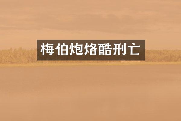 梅伯炮烙酷刑亡