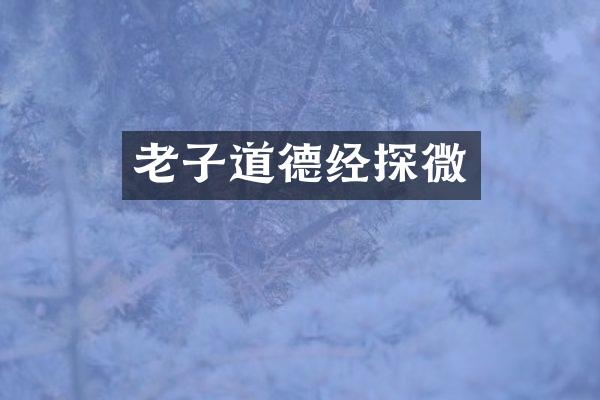 老子道德经探微