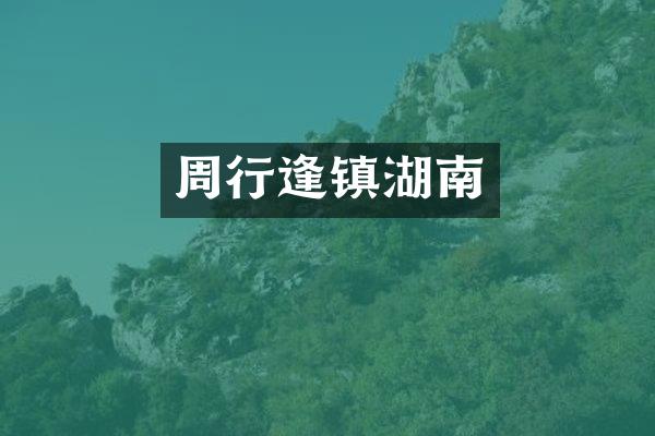 周行逢镇湖南