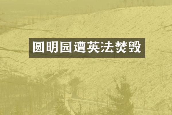 圆明园遭英法焚毁