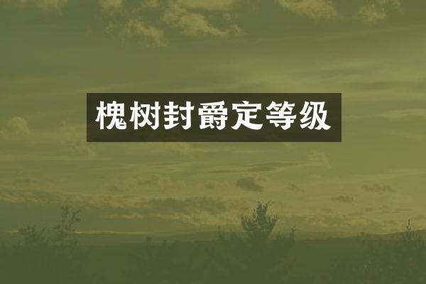 槐树封爵定等级