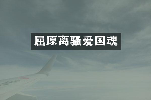 屈原离爱国魂