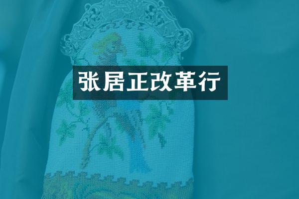 张居正改革行