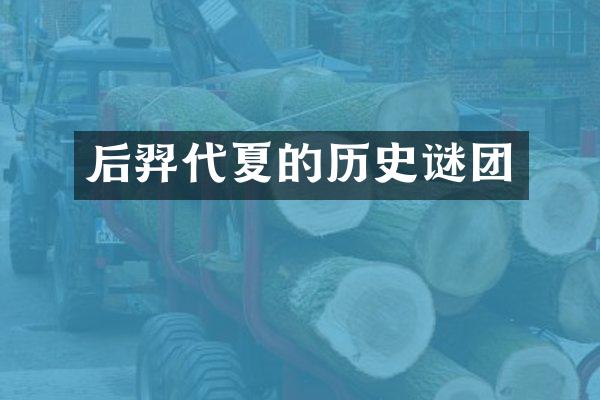 后羿代夏的历史谜团