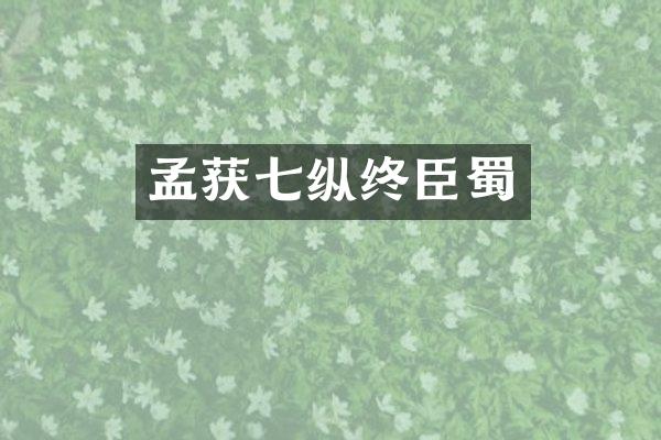 孟获七纵终臣蜀