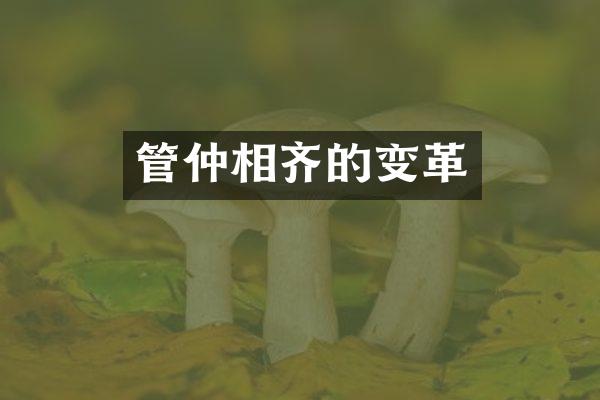 管仲相齐的变革