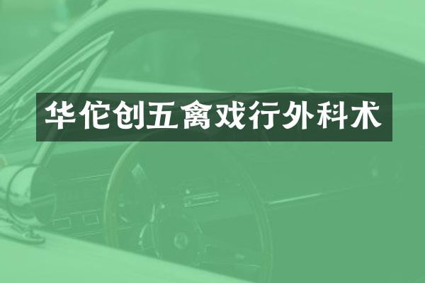 华佗创五禽戏行外科术